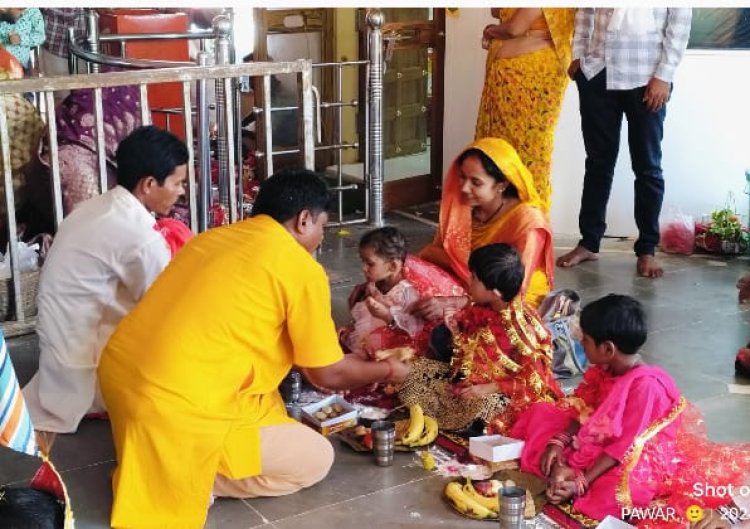 महाष्टमी पर सिहावा शीतला शक्ति पीठ में हुआ हवन पूजन