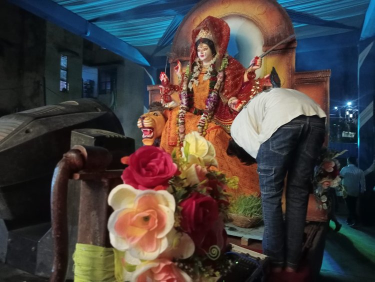 आरडीए कॉलोनी में माता रानी के विसर्जन पर श्रद्धालुओं की आंखें हुई नम