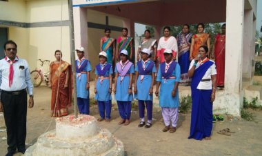 शासकीय हायर सेकंडरी भड़ेसर स्कूल में मनाया गया भारत स्काउट गाइड स्थापना दिवस