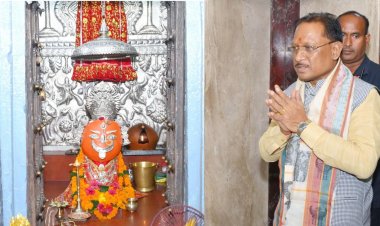 मुख्यमंत्री विष्णु देव साय ने की माँ चन्द्रहासिनी की पूजा-अर्चना