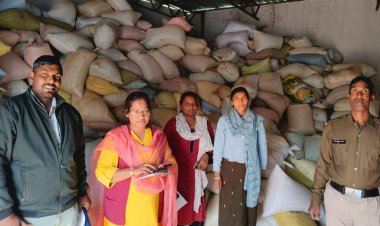 केरता के किराना दुकान से 500 क्विंटल अवैध धान जब्त