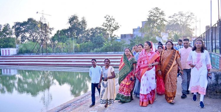 मंत्री लक्ष्मी राजवाड़े ने छठ पर्व की तैयारियों का लिया जायजा