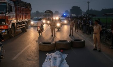 सड़क पर बिखरा क्षत-विक्षत शव: देवरिया में विक्षिप्त व्यक्ति की संदिग्ध मौत, रातभर कुचलते रहे वाहन