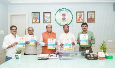 कृषि मंत्री रामविचार नेताम जी द्वारा पोस्टर विमोचन