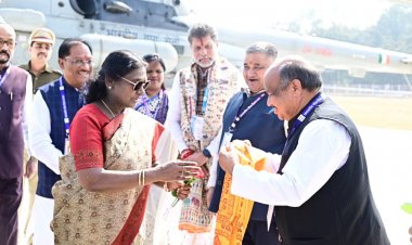 राष्ट्रपति द्रौपदी मुर्मू का विधायक पुरंदर मिश्रा ने किया आत्मीय स्वागत