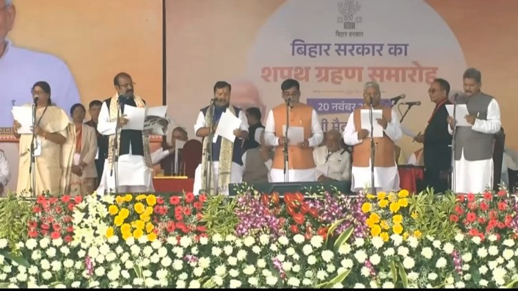 Breaking:  नीतीश कुमार ने सीएम,नितिन नबीन ने मंत्री पद की शपथ ली