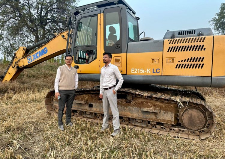 रेत के अवैध उत्खनन-परिवहन के मामले में कार्रवाई, एक चैन माउंटेन और 6 हाइवा जब्त