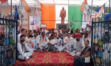 Raipur Breaking :  मनरेगा को बचाने कांग्रेस कर रही सामुहिक उपवास प्रदर्शन