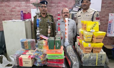 रायपुर में हुक्का सामग्री का बड़ा जखीरा बरामद,मकान में मिली प्रतिबंधित सामग्री,आरोपी गिरफ्तार