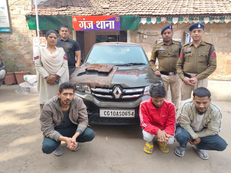 ऑपरेशन निश्चय: रायपुर पुलिस ने 3 नशा तस्कर पकड़े, 3000 नशीली गोलियां और क्विड कार जब्त