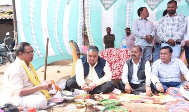 मंत्री राजेश अग्रवाल ने 259.68 लाख रुपए के विकास कार्यों का किया भूमिपूजन