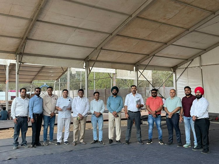 डोम एवं टेंट निर्माण कार्य प्रारंभ, निरीक्षण हेतु मेला स्थल पहुँची CAIT टीम