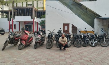 बीटेक धारी शातिर वाहन चोर गिरफ्तार, पुलिस ने किए 13 बाइक बरामद