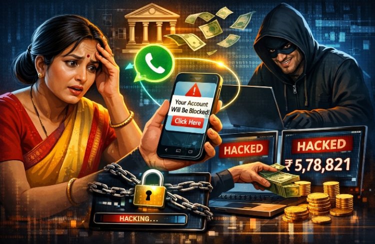 व्हाट्सऐप लिंक से मोबाइल हैक, महिला के खाते से 5.78 लाख पार