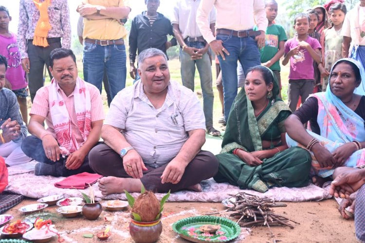 मंत्री राजेश अग्रवाल ने करोड़ों की लागत से बनने वाले 120 मीटर लंबे पुल का किया भूमिपूजन