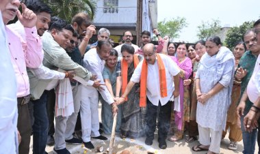 विधायक पुरंदर मिश्रा ने कविता नगर-गीतांजलि नगर को दी 1 करोड़ 70 लाख के नाला एवं पुलिया निर्माण की सौगात