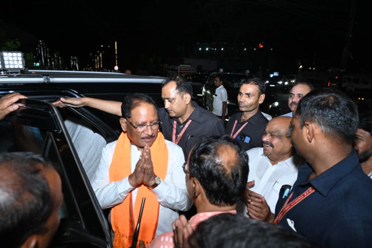 बंगाल में ऐतिहासिक जीत पर रायपुर में जश्न : मुख्यमंत्री विष्णु देव साय का भव्य स्वागत
