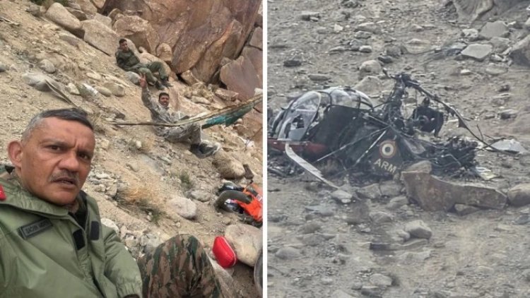 सेना का चीता हेलीकॉप्टर दुर्घटनाग्रस्त; मेजर जनरल और दो पायलटों सहित 3 घायल