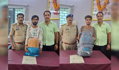 Raipur Crime : पंडरी थाना इलाके में गांजा बेचने पहुंचे दो अंतर्राज्यीय तस्कर गिरफ्तार,11.4 किलो गांजा जब्त