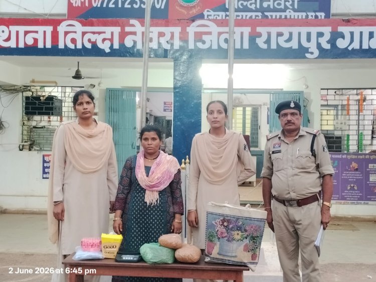 चाय-नाश्ते के ठेले में मिला भारी मात्रा में गांजा,पुलिस ने महिला को किया गिरफ्तार