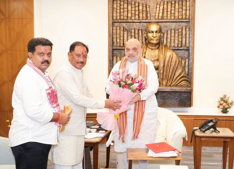 गृह मंत्री अमित शाह से मिले मुख्यमंत्री विष्णुदेव साय,सीएम ने रखा महत्वपूर्ण प्रस्ताव