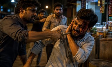पान ठेले पर मामूली विवाद के बाद युवक पर धारदार हथियार से हमला, सिर और गाल पर आई चोट