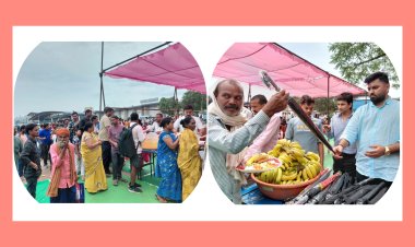 आस्था और सेवा का विराट संगम "सर्व धर्म संकट मोचन  हनुमान मंदिर" 12 हजार श्रद्धालुओं ने ग्रहण किया महाप्रसाद,2 हजार छाते वितरित