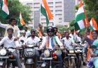 विधानसभा चौक से खरोरा तक 'तिरंगामय' हुआ धरसींवा, विधायक अनुज शर्मा की अगुवाई में 20 गांवों से गुजरी भव्य शौर्य यात्रा