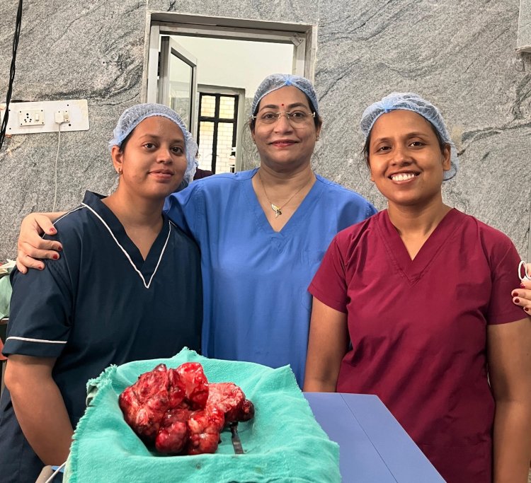 सिम्स में पहली बार 78 वर्षीय महिला के अंडाशय कैंसर की सफल सर्जरी,एक किलो का निकला ट्यूमर