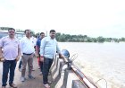 शिवनाथ नदी पहुंचे शिक्षा मंत्री गजेन्द्र यादव, गणेश विसर्जन व्यवस्था और जलस्तर का लिया जायजा