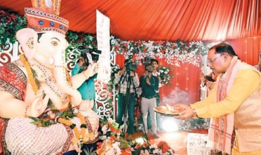 सीएम हाउस में विराजे विघ्नहर्ता