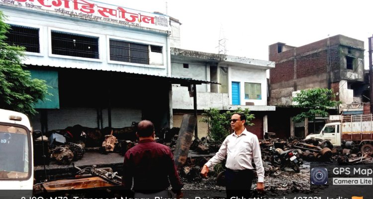 नगर निगम बीरगांव के ट्रांसपोर्ट नगर में बड़ी कार्रवाई