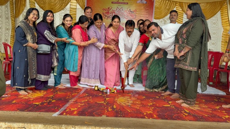 बीटीआई ग्राउंड में संकल्प नवरात्रि और रास गरबा उत्सव की तैयारियों का भूमिपूजन