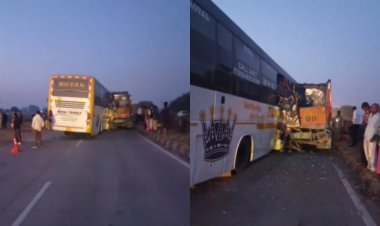 रायपुर-बिलासपुर नेशनल हाइवे पर भीषण हादसा: अनियंत्रित बस खड़ी ट्रक से टकराई, 3 यात्रियों की मौत और 10 घायल