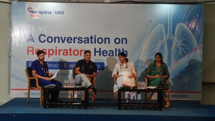 MMI Narayana Hospital, Raipur में फेफड़ों की सेहत और सांस से जुड़ी बीमारियों पर जागरूकता कार्यक्रम